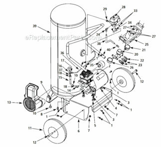 Page A Diagram and Parts List for WL802700  Campbell Hausfeld Compressor